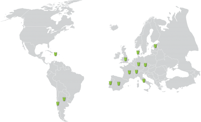 Mapa de distribución